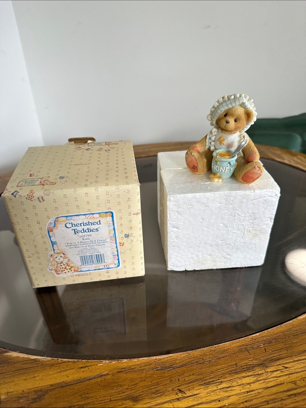Cherished Teddies Honey Bear Figurine - Beige, Cream, Gold